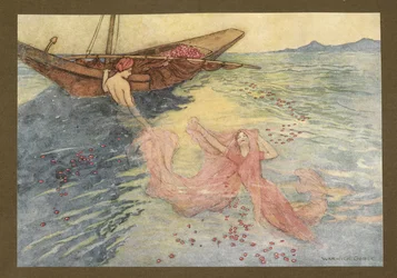 Coming up to the surface they climbed into the boat, from 