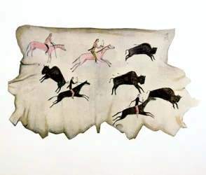 American Plains Indians on a Buffalo Hunt
