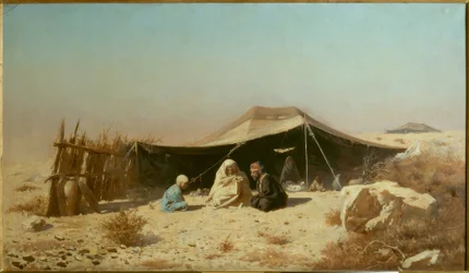 Arab in the Desert Reading the Quran