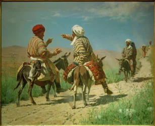 Mullah Ramin and Mullah Kerim in Dispute on the Way to...