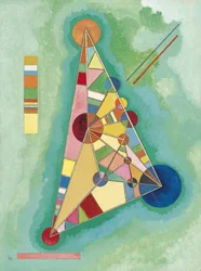 Colorful in the Triangle, Painting by Vassily Kandinsky