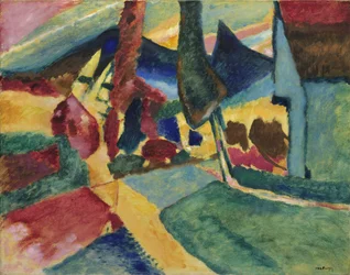 Landscape with Two Poplars