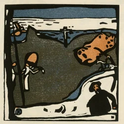 Landscape with Figures and Crucifix (Sheet 49 from: "Sounds")