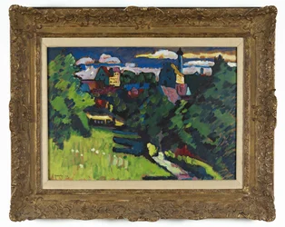 Murnau - view with castle, church and railway