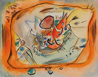 Sketch for Painting with Orange Border