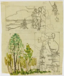 Sketch Sheet with Medieval Themes