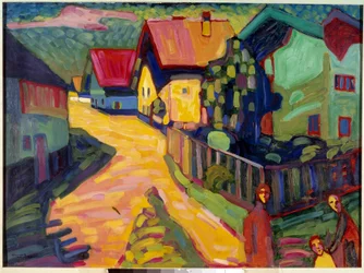 Woman in a Street in Murnau, 20th century (painting)