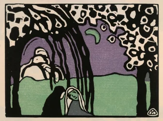 Two Women in Moonlit Landscape (Sheet 12 from: "Sounds")