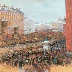 Mass Demonstration in Moscow in 1917