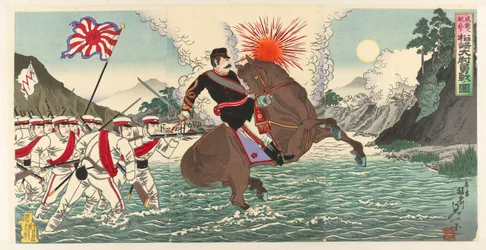 An Illustration of the Heroic Battle of Captain Matsuzaki during the Battle of Songhwan