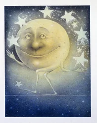 Moon Juggling the Night Stars