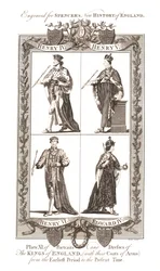 Portraits and Dresses of The Kings of England with Coats of Arms, 1784