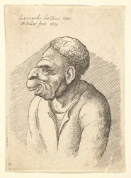 Bust of a Man with Hooked Nose, Prominent Upper Lip, Open Mouth and Short Curly Hair