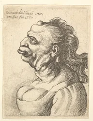Bust of a Woman Wearing Low-Cut Dress