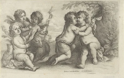 Christ, John, and Three Cherubs
