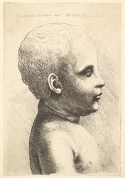 Head and shoulder of a child, in profile to right, 1645