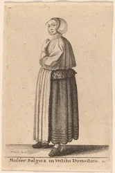 Belgian Woman in Domestic Dress