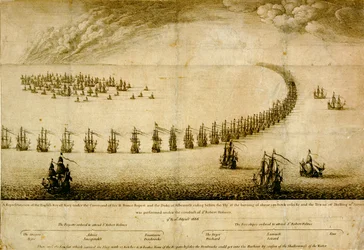The English Navy Running Before the Vly