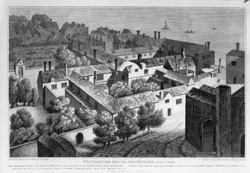 Winchester House, Southwark in About 1649