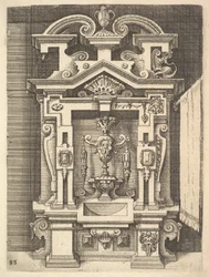 Design for a Lavabo, Plate 85 from Dietterlin