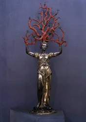 Daphne transformed into laurel, gold silver and coral, mannerism, Wentzel Jamnitzer