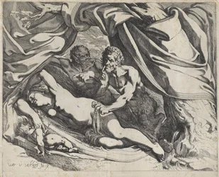 Sleeping Venus Spied on by Satyrs