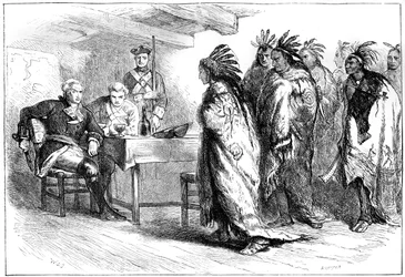 Visit of Pontiac and the Indians to Major Gladwin, 1763