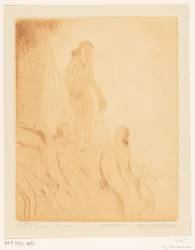 Bathing Girls on the Banks of the Ganges in Benares