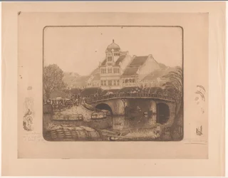 Bridge and Office Building in Batavia (At the Kali Besar in Batavia)