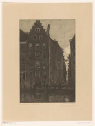 Houses on the Damrak in Amsterdam