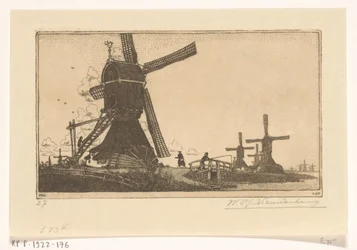Windmills on the Vlist between Haastrecht and Schoonhoven