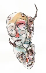 Complex Watercolor Faces