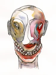 Distorted Grin Portrait