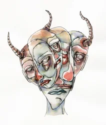 Multiple Surreal Faces