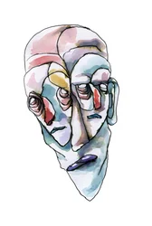 Pensive Abstract Faces