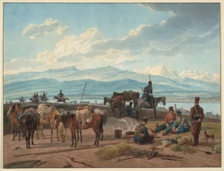 Halt of Russian Cossacks