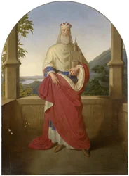 Saint Leopold Before a View of the Danube and Leopoldsberg in the Background