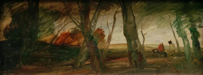 Late Autumn Landscape with Two Figures