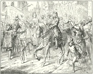 Archduke Maximilian, the future Holy Roman Emperor Maximilian I, with his bride, Mary of Burgundy, in Ghent