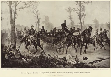 Emperor Napoleon Escorted to King William by Prince Bismarck on the Morning after the Battle of Sedan