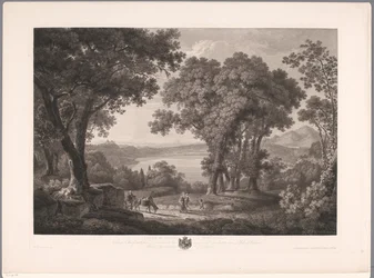 View of Lake Albano near Rome