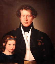 Smelting master Ferdinand Zimmermann with his daughter Marie