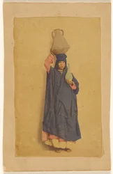Woman Carrying Water Jugs