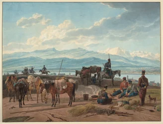Halt of Russian Cossacks