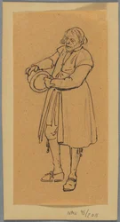 A Man with a Hat in his Hands, Study for Churchgoers Arriving at Leksand