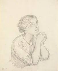 Praying Italian Woman, Bust Portrait