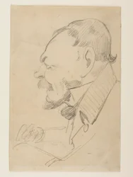 Caricature of Gottlieb Bindesbøll