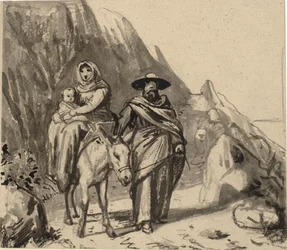 The Holy Family, Between Rocks on the Way to Egypt