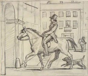 A Lover Rides Past His Lady
