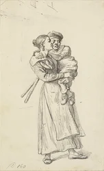 A Woman Carrying a Cripple